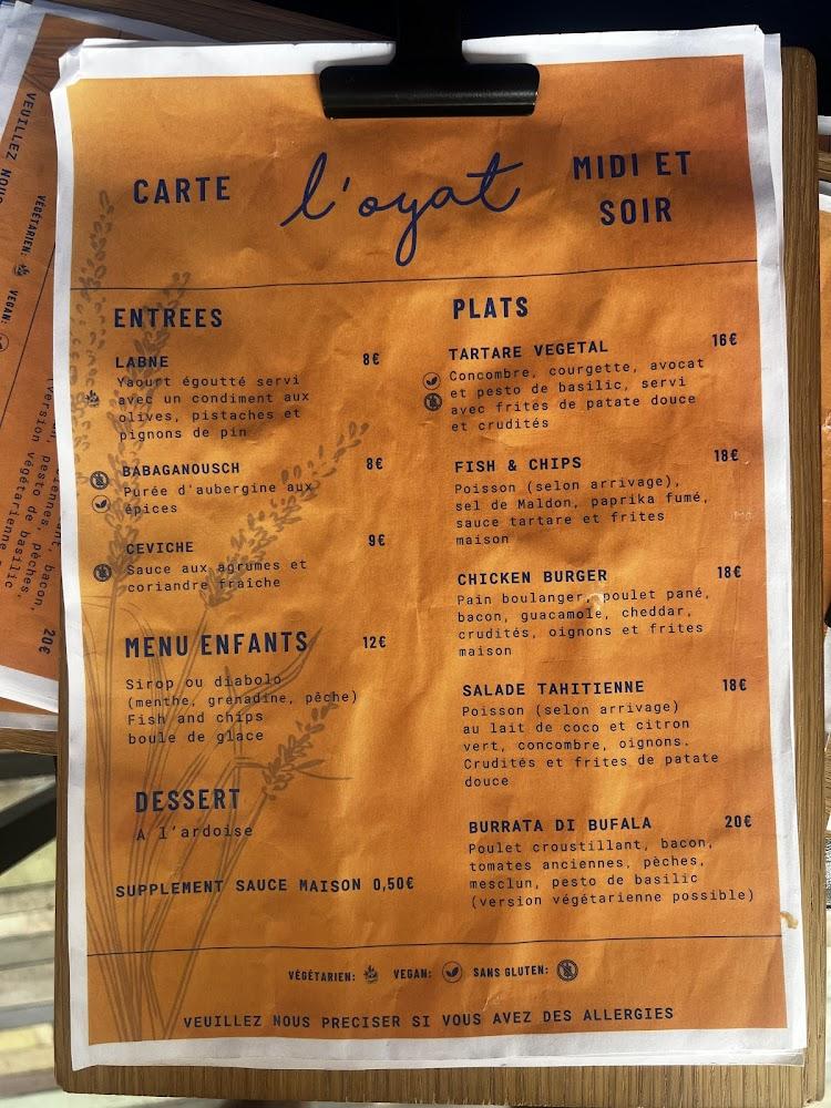 L'Oyat - Menu Image 2